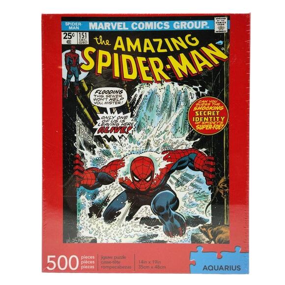 Aquarius Amazing Spider-Man 151 Marvel Comics 500pc Premium Puzzle New Sealed - Picture 1 of 5
